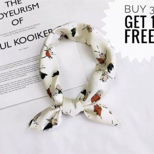 Holiday Party Cozy Beach Silky Square Neck Scarf